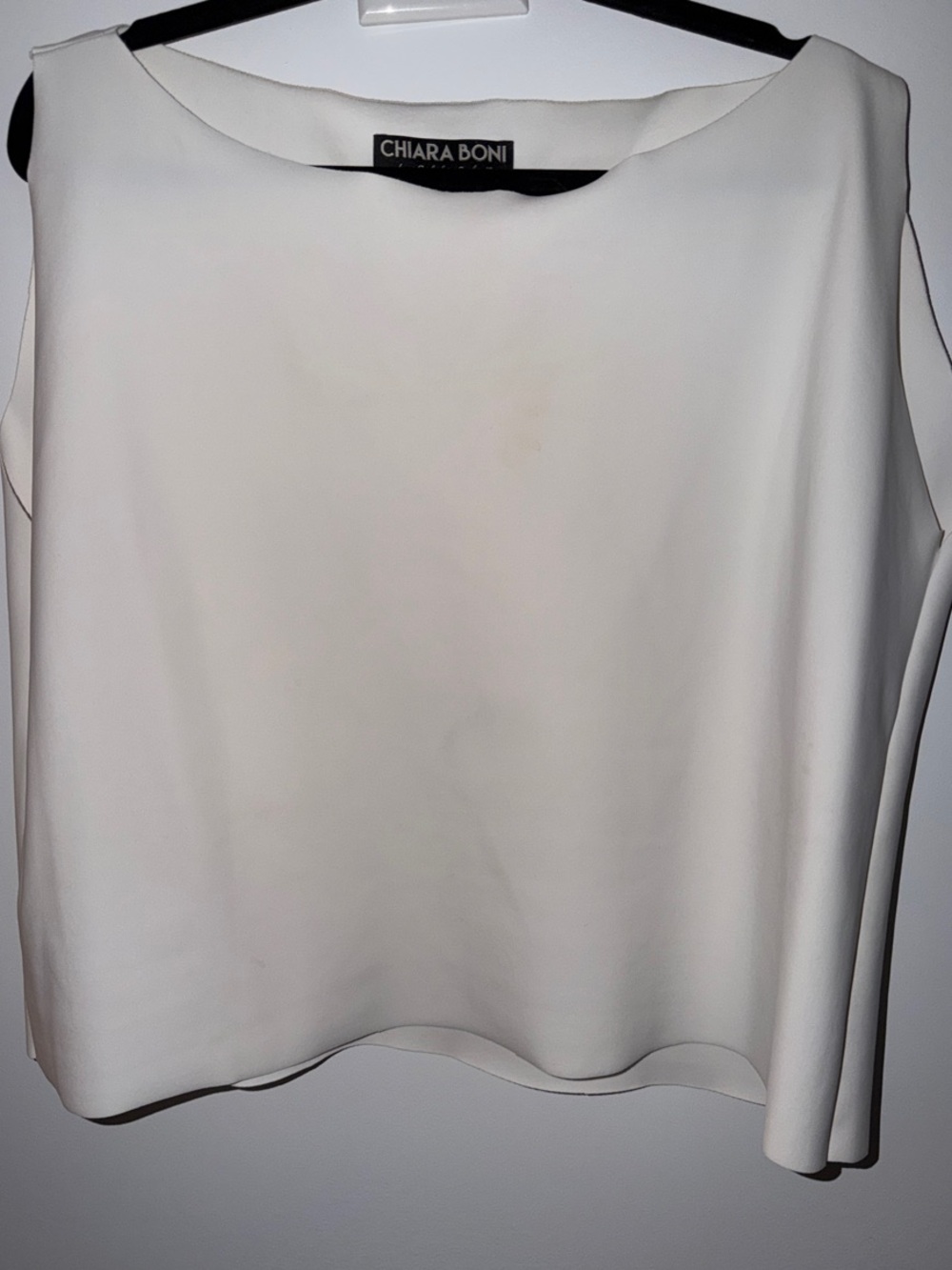 Chiara Boni Sleeveless Boatneck Camisole in Cream
